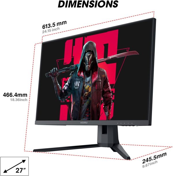 Koorui 27E1QA Gaming Monitor - 144Hz - 1ms - Image 3