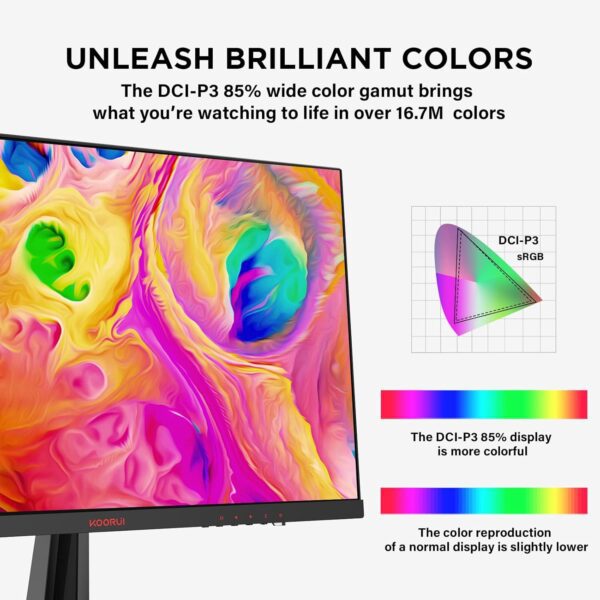 KOORUI 24E4 24″ Gaming Monitor - 165Hz - Refurbished - Image 4